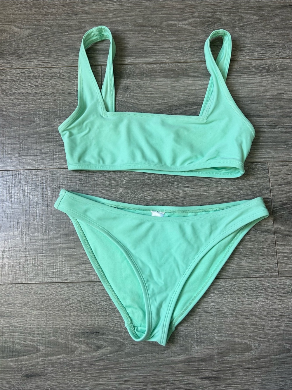 Fashion Nova Mint Green Scoop Bralette Bikini